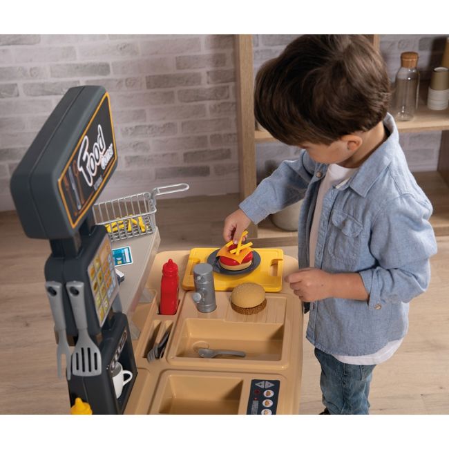Restaurant pentru copii smoby food corner negru hubs7600310910