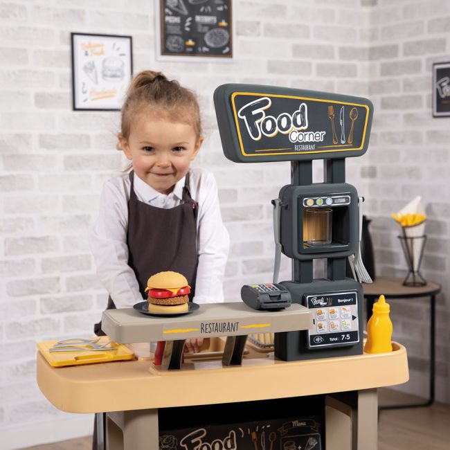 Restaurant pentru copii smoby food corner negru hubs7600310910