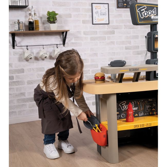 Restaurant pentru copii smoby food corner negru hubs7600310910