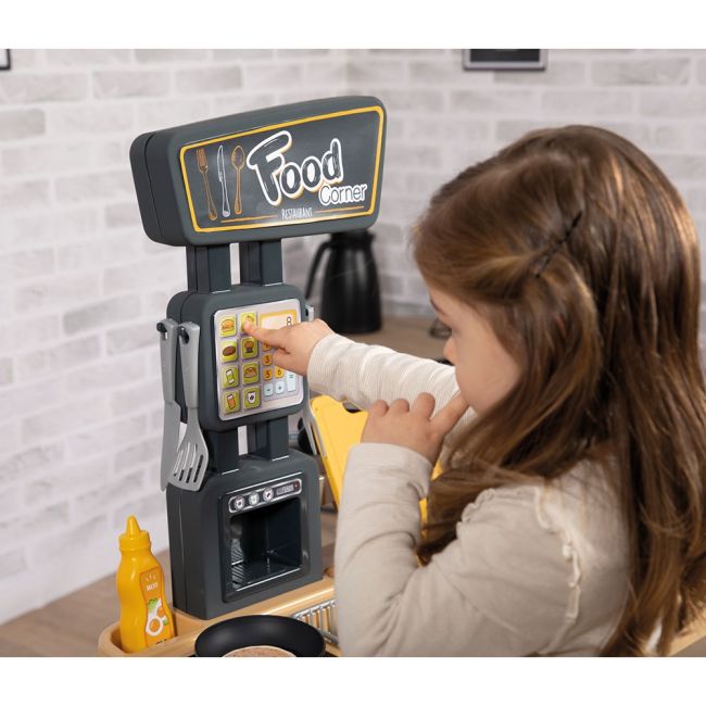 Restaurant pentru copii smoby food corner negru hubs7600310910