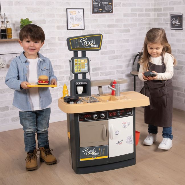 Restaurant pentru copii smoby food corner negru hubs7600310910