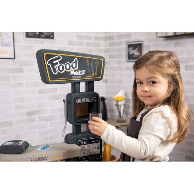 Restaurant pentru copii smoby food corner negru hubs7600310910