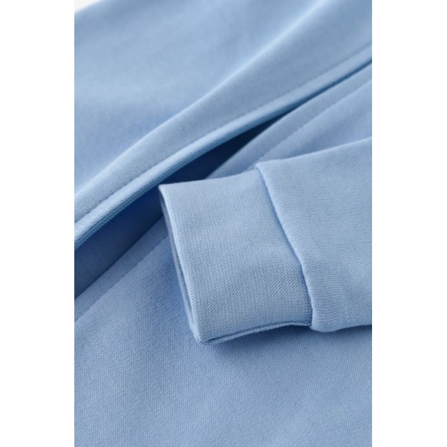 Salopeta cu fermoar cu maneca lunga si panataloni lungi - 100%bumbac organic - Bleu, (Marime: 12-18 Luni) JEMBC-CSY3037-12