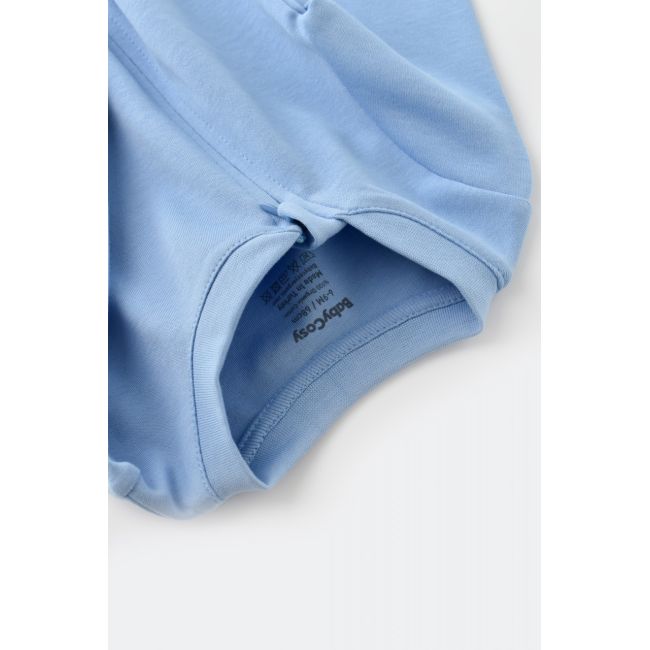 Salopeta cu fermoar cu maneca lunga si panataloni lungi - 100%bumbac organic - Bleu, (Marime: 3-6 Luni) JEMBC-CSY3037-3