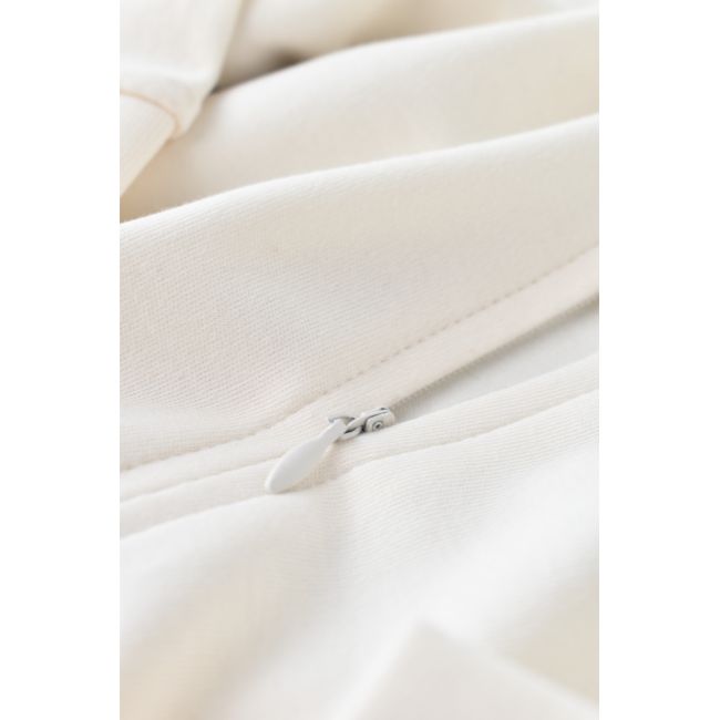 Salopeta cu fermoar cu maneca lunga si panataloni lungi - 100%bumbac organic - Ecru, Baby Cosy (Marime: 3-6 Luni) JEMBC-CSY3034-3