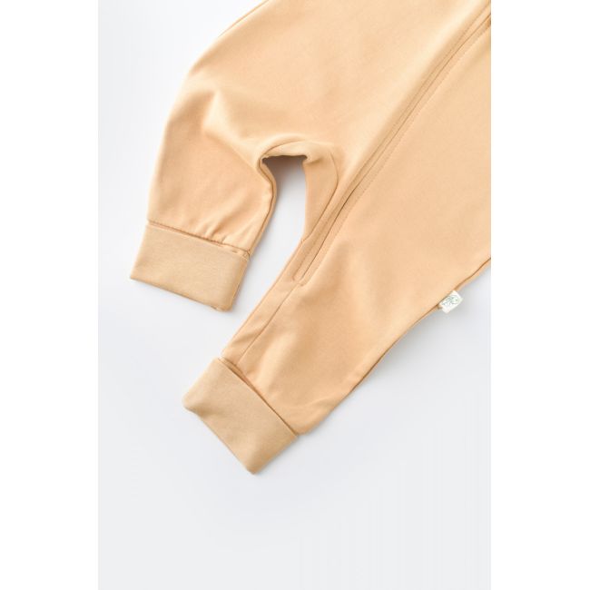 Salopeta cu fermoar cu maneca lunga si panataloni lungi - 100%bumbac organic - Mustar, Baby Cosy (Marime: 3-6 Luni) JEMBC-CSY3036-3