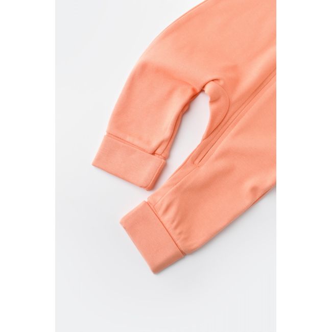 Salopeta cu fermoar cu maneca lunga si panataloni lungi - 100%bumbac organic - Roz Piersica, BabyCosy (Marime: 3-6 Luni) JEMBC-CSY3038-3