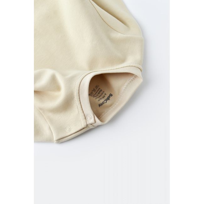 Set bluzita cu maneca lunga si panataloni lungi - bumbac organic 100% - Crem, Baby Cosy (Marime: 6-9 luni) JEMBC-CSY3027-6