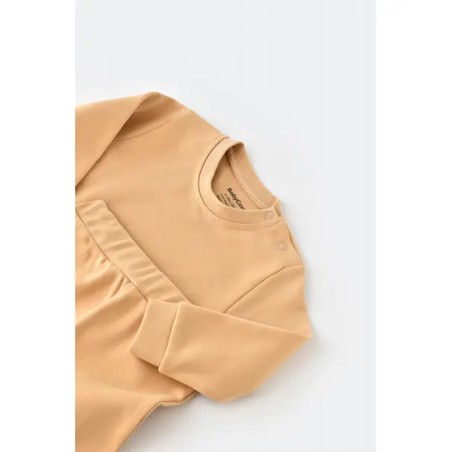 Set bluzita cu maneca lunga si panataloni lungi - bumbac organic 100% - Mustar, Baby Cosy (Marime: 6-9 luni) JEMBC-CSY3030-6