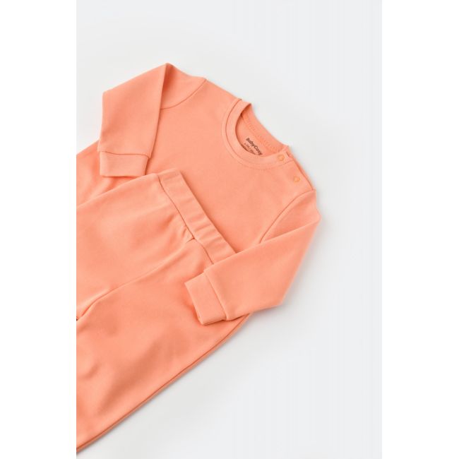 Set bluzita cu maneca lunga si panataloni lungi - bumbac organic 100% - Roz, Baby Cosy (Marime: 9-12 luni) JEMBC-CSY3032-9