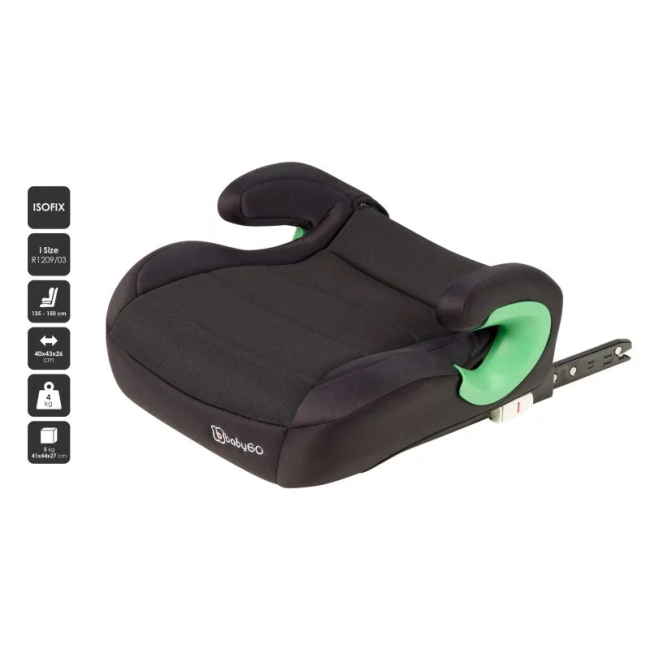 Babygo - scaun auto booster i-size bursa iiil, 135-150 cm, black bbbbgo-3571