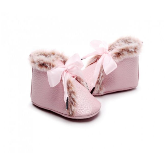 Ghetute roz sidefat imblanite cu fundita din satin AMXH0223-4-sa5