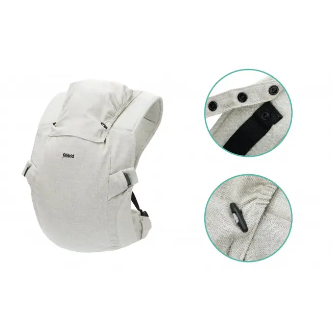 Marsupiu Natural 3.5-20 kg, grey melange Fillikid KRSMC02-17