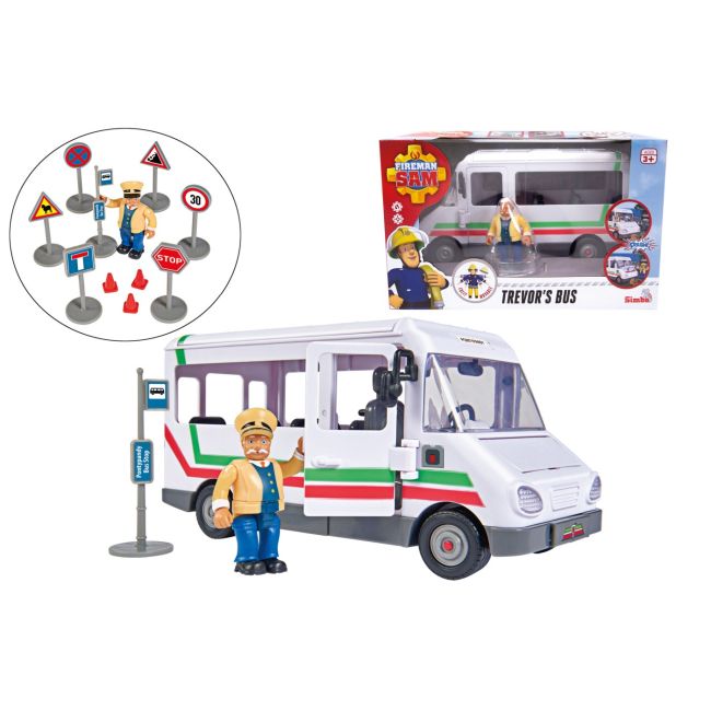 POMPIERUL SAM AUTOBUZ SI FIGURINA TREVOR VIV109252573038