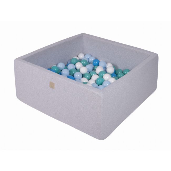 Piscina Uscata Cu 200 De Bile (alb, Blue, Turcoaz, Baby Blue) Meowbaby  , 90x90x40 Cm, Gri Pjbmek022