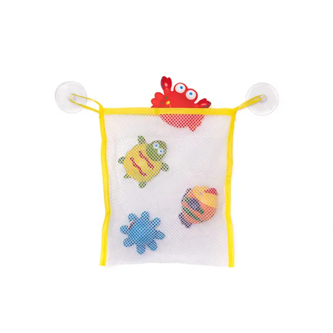 Plasa cu ventuze si  4 jucarii baie 6L+  Fillikid KRSTL-001