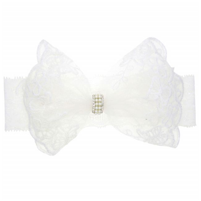Bentita eleganta pentru bebeluse - fundita brodata (marime disponibila: 0-12 luni) adhc114.0-12 luni