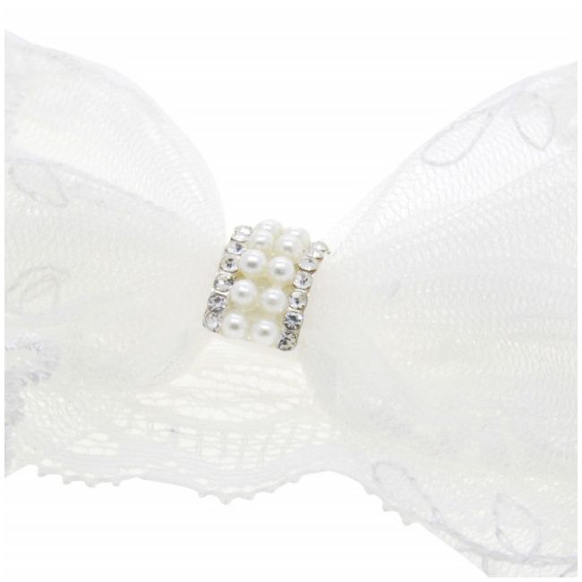 Bentita eleganta pentru bebeluse - fundita brodata (marime disponibila: 0-12 luni) adhc114.0-12 luni