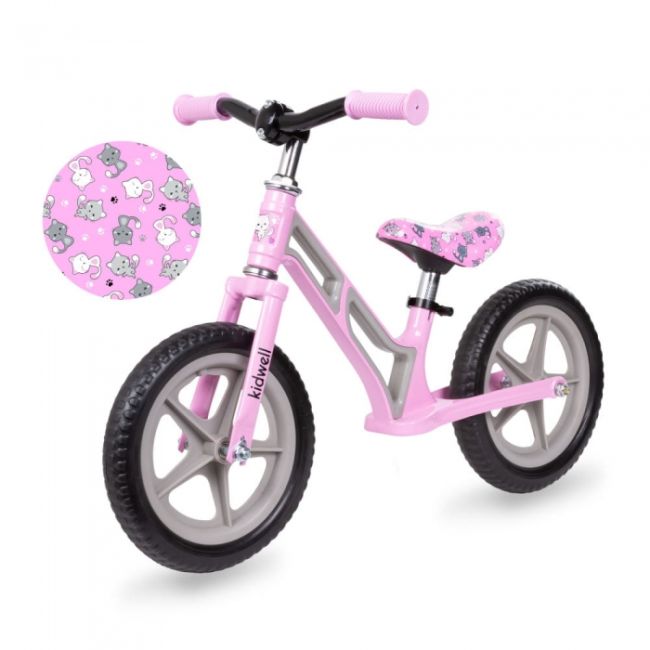 Bicicleta fara pedale cu cadru din magneziu kidwell comet - pink gray edeedirobicom01a3