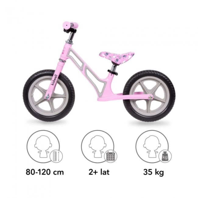 Bicicleta fara pedale cu cadru din magneziu kidwell comet - pink gray edeedirobicom01a3