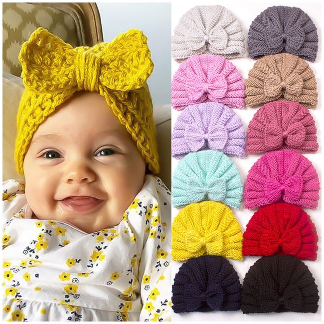 Caciulita crosetata tip turban cu fundita ADx-22035-sa1