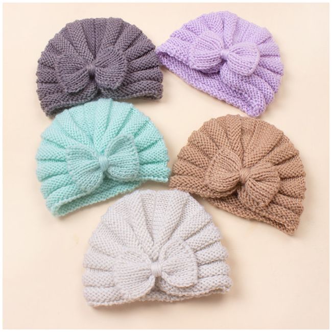 Caciulita crosetata tip turban cu fundita ADx-22035-sa1