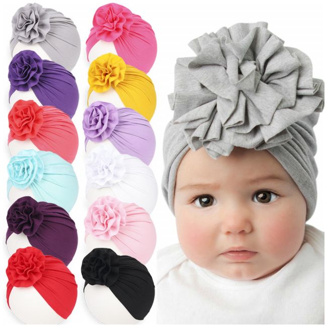 Caciulita tip turban cu floare aplicata in fata MBMZ070-CT11