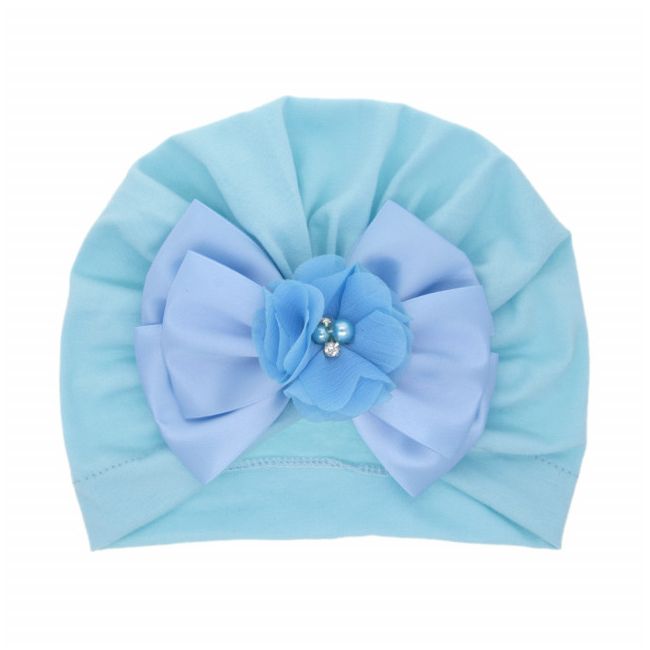 Caciulita tip turban cu funda din satin aplicata in fata MDMZ048-CT5