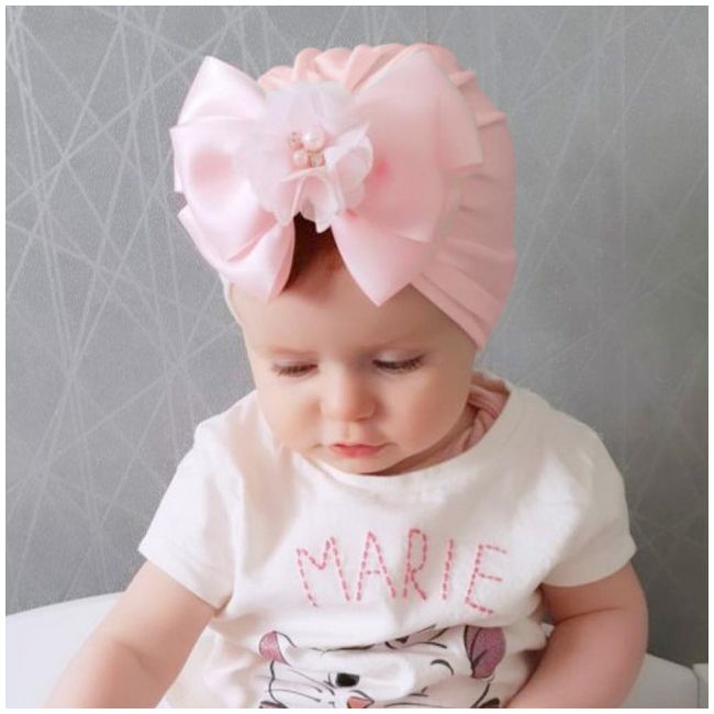 Caciulita tip turban cu funda din satin aplicata in fata MDMZ048-CT5
