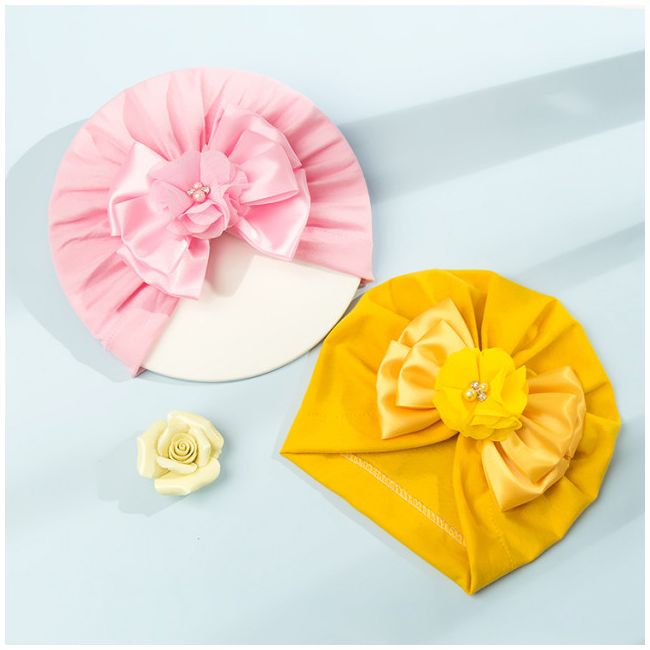 Caciulita tip turban cu funda din satin aplicata in fata MDMZ048-CT5