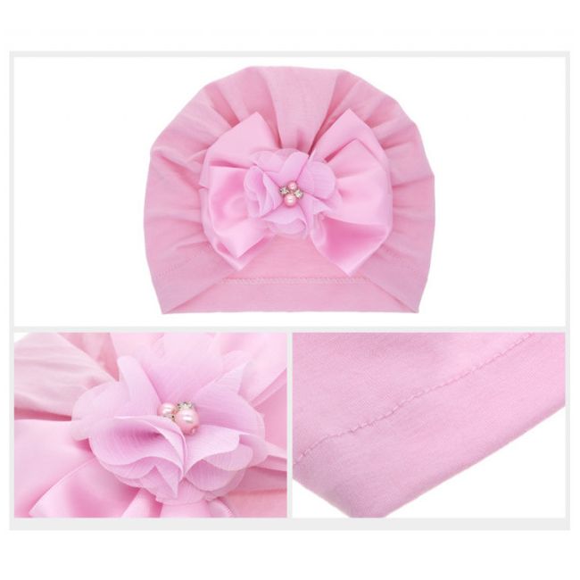 Caciulita tip turban cu funda din satin aplicata in fata MDMZ048-CT5