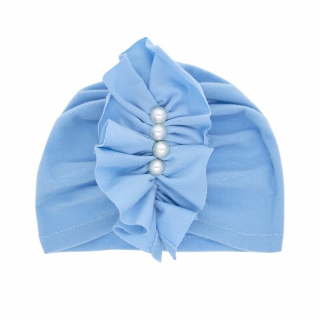 Caciulita tip turban cu perlute aplicate in fata MBMZ046-CT7