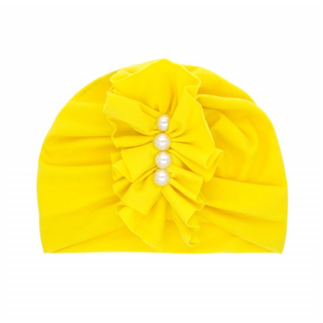 Caciulita tip turban cu perlute aplicate in fata MBMZ046-CT7