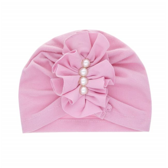 Caciulita tip turban cu perlute aplicate in fata MBMZ046-CT7