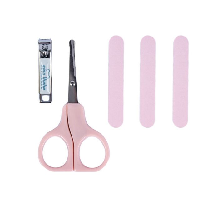 Set 3 accesorii ingrijire unghii roz Sevibebe BBKSEV_507-2