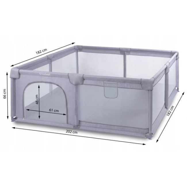 Tarc de joaca pentru copii 180 x 200 cm kidwell fanko - gray edeedikomofan01a3