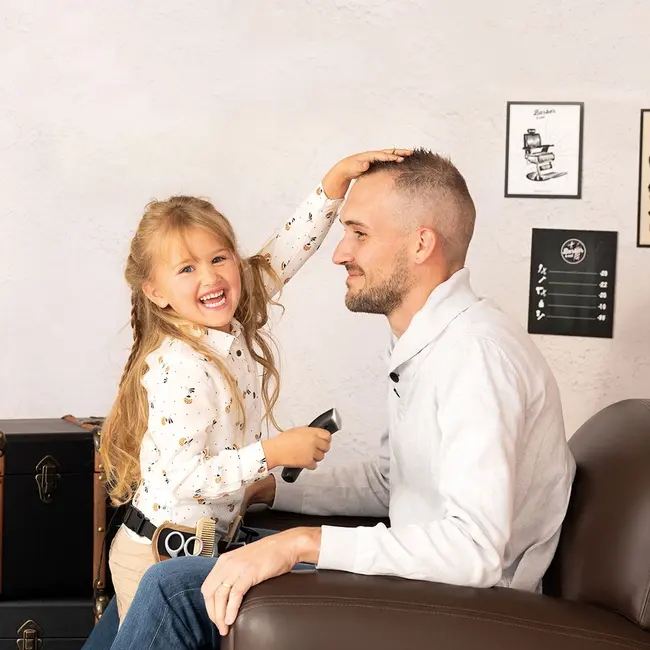 Centura frizer smoby barber and cut negru cu accesorii hubs7600320152