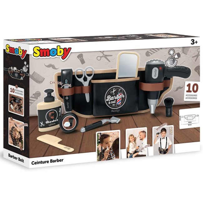 Centura frizer smoby barber and cut negru cu accesorii hubs7600320152