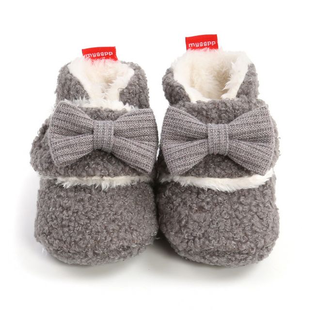 Cizmulite gri cu fundita pentru fetite AMM2016-3-p27