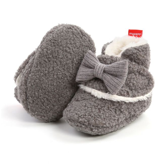Cizmulite gri cu fundita pentru fetite AMM2016-3-p27