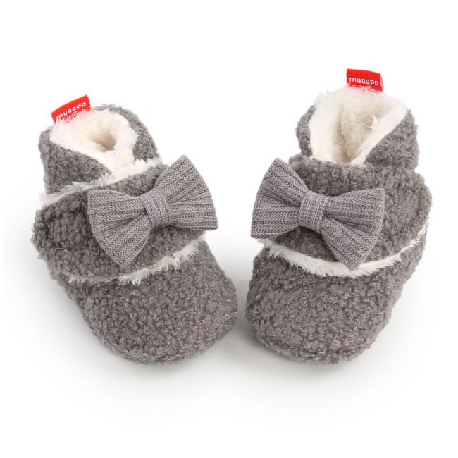 Cizmulite gri cu fundita pentru fetite AMM2016-3-p27