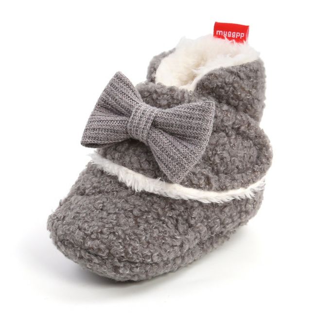 Cizmulite gri cu fundita pentru fetite AMM2016-3-p27