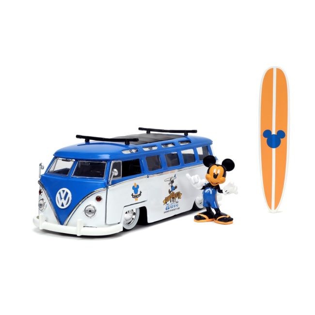 JADA MASINA DIN METAL VOLKSWAGEN T1 BUS SCARA 1 LA 24 SI FIGURINA MICKEY MOUSE VIV253075001