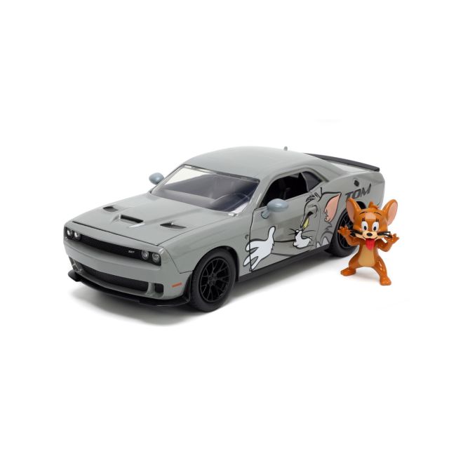 JADA MASINA METALICA DODGE CHALLENGER HELLCAT SCARA 1 LA 24 SI FIGURINA JERRY VIV253255047