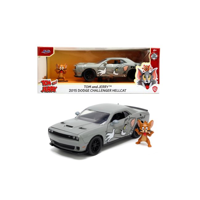 JADA MASINA METALICA DODGE CHALLENGER HELLCAT SCARA 1 LA 24 SI FIGURINA JERRY VIV253255047
