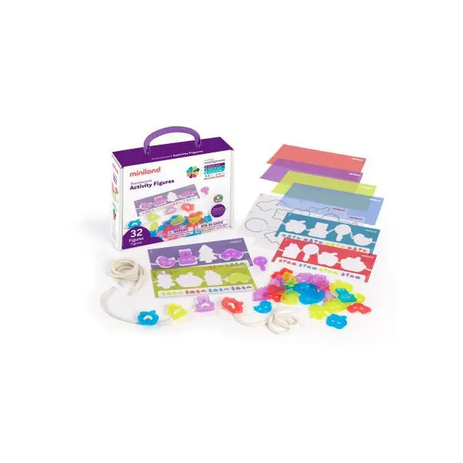 Joc de insiretare si secventiere forme diverse cu piese translucide - okeml32165