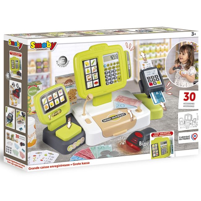 Jucarie smoby casa de marcat large cash register verde hubs7600350114