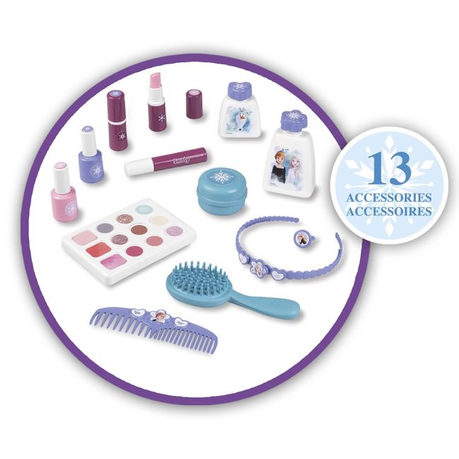 Jucarie smoby gentuta cosmetica frozen beauty vanity cu accesorii hubs7600320153