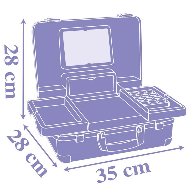 Jucarie smoby gentuta cosmetica frozen beauty vanity cu accesorii hubs7600320153