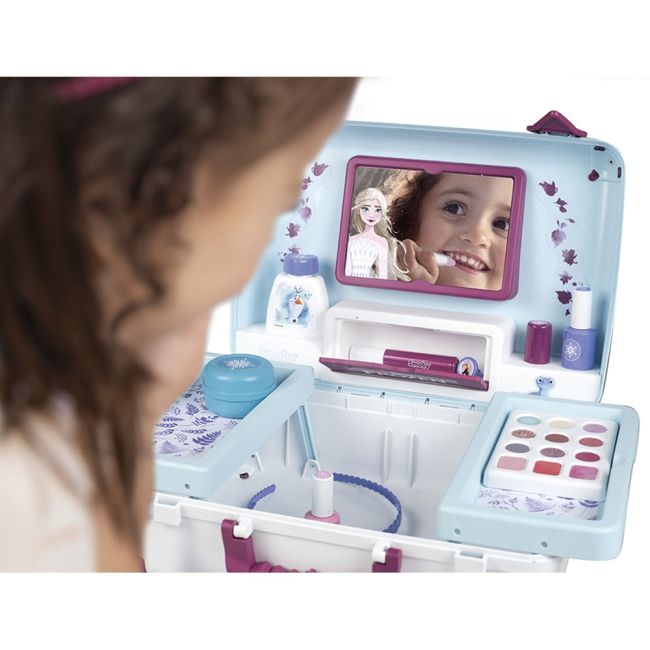 Jucarie smoby gentuta cosmetica frozen beauty vanity cu accesorii hubs7600320153